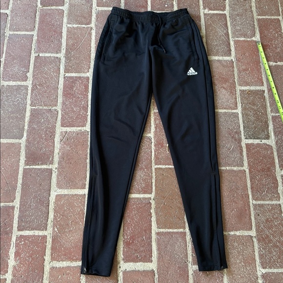 Adidas Climalite Black Joggers with White Logo - Picture 1 of 13